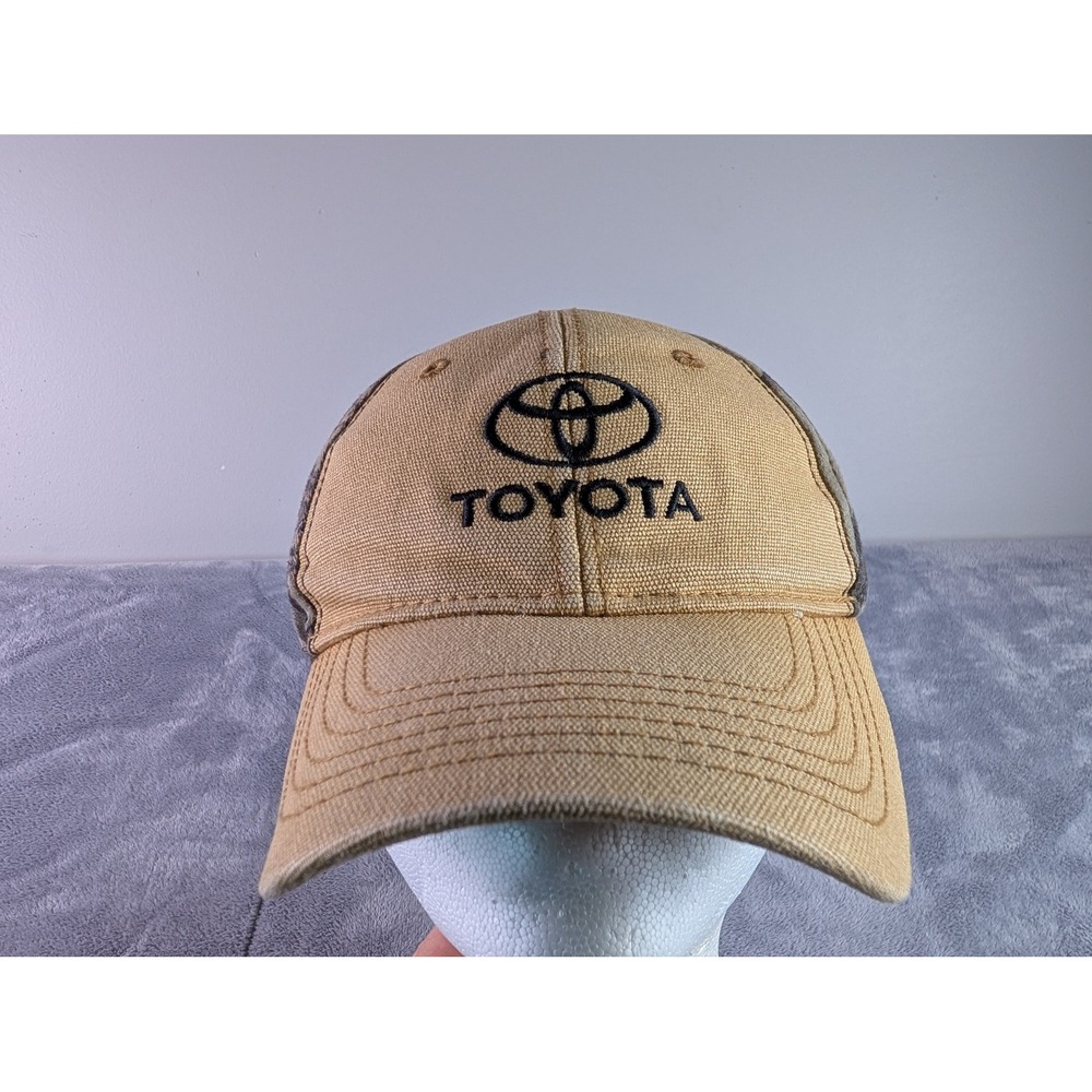 Toyota Dri Duck Hat Tan Camo Embroidered Logo Adjustable Baseball Cap Mens